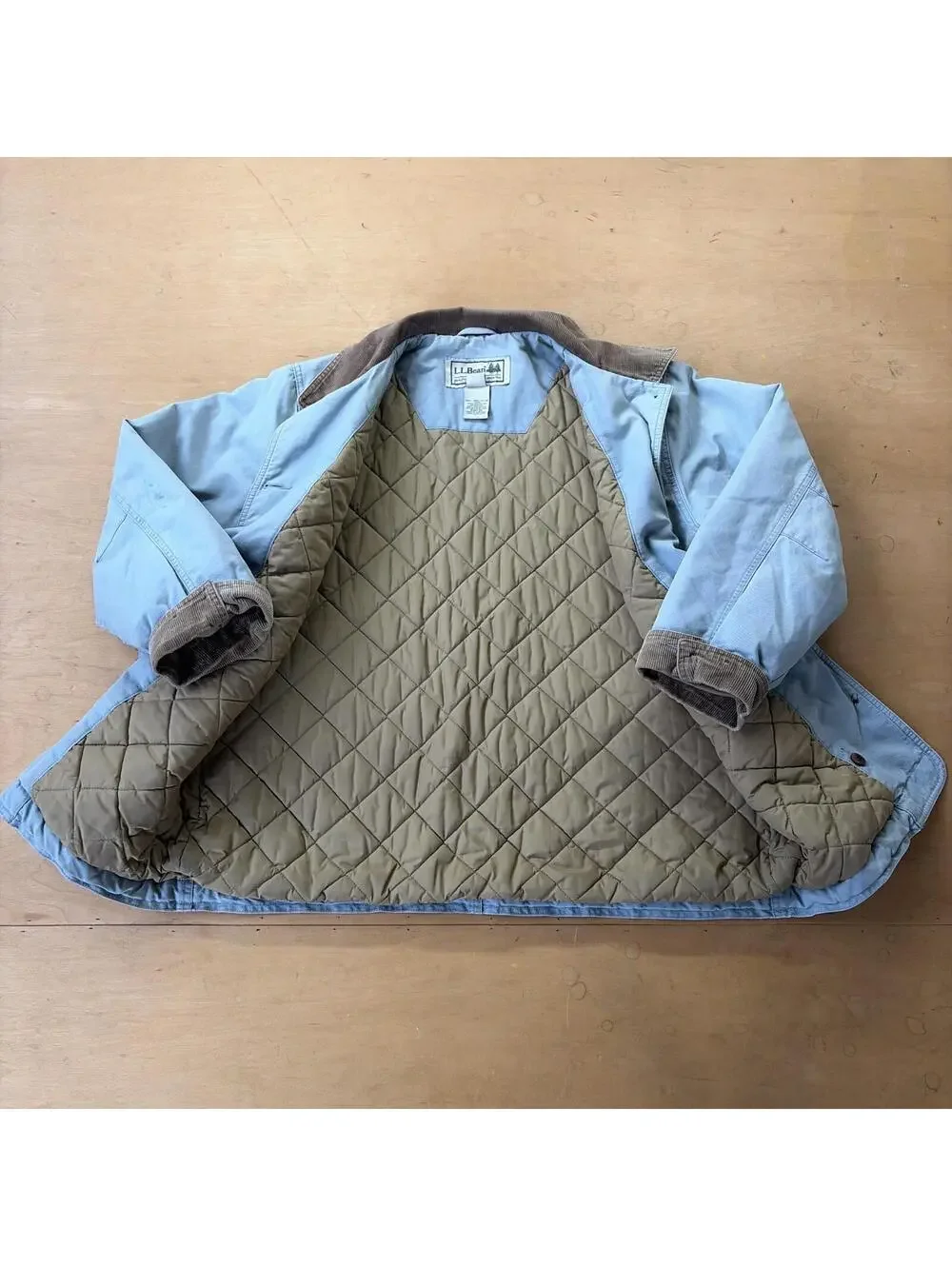 L.L.Bean Women’s Light Blue Insulated Chore Jacket Size L - Picture 2 of 9